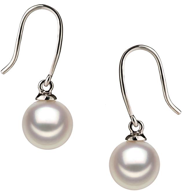 Yoko 7-8mm AA Quality Japanese Akoya 925 Sterling Silver Cultured Pearl Earring Pair