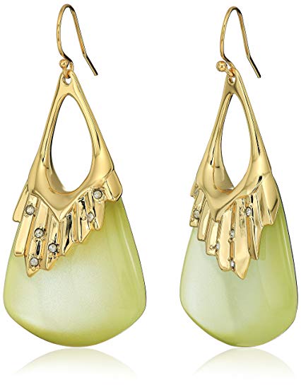 Alexis Bittar Crystal Studded Pleated Wire Drop Earrings