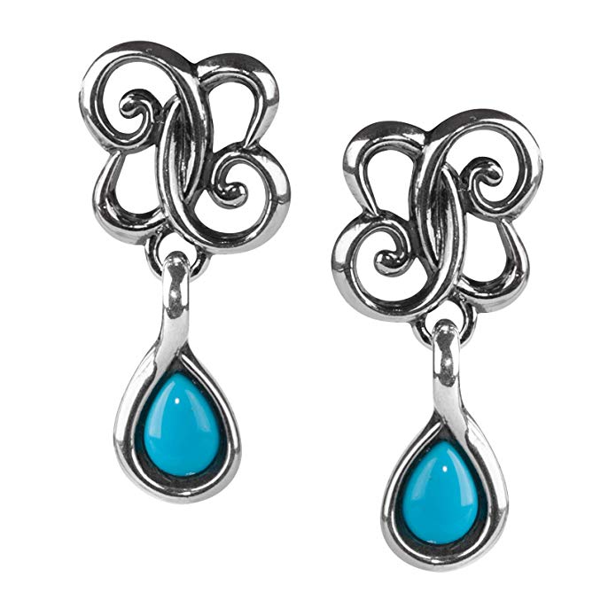 Carolyn Pollack Sterling Silver & Sleeping Beauty Turquoise Drop Earrings - CP Sleeping Beauty Collection