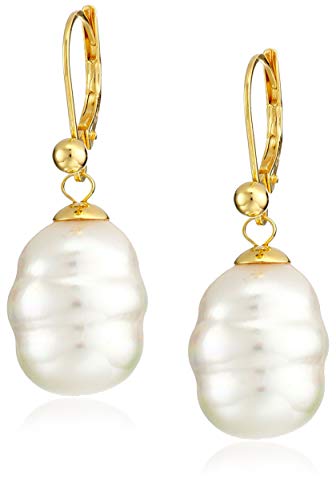 Majorica 12 mm Simulated Baroque Pearl Drop Earrings