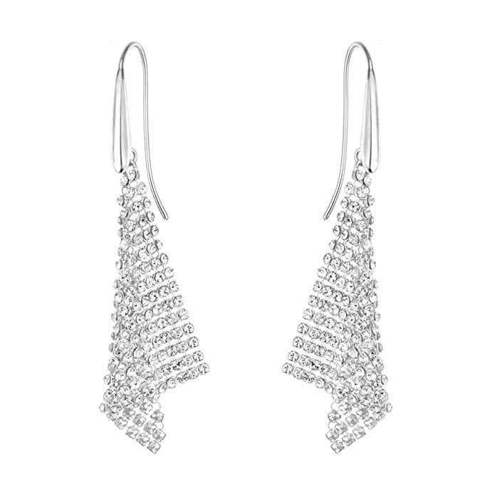 Swarovski Crystal Silver-Tone Fit Small Pierced Earrings