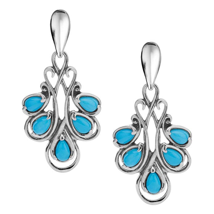 Carolyn Pollack Sleeping Beauty Turquoise Drop Earrings - CP Sleeping Beauty Collection