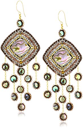 Miguel Ases Abalone Multi-Drop Earrings